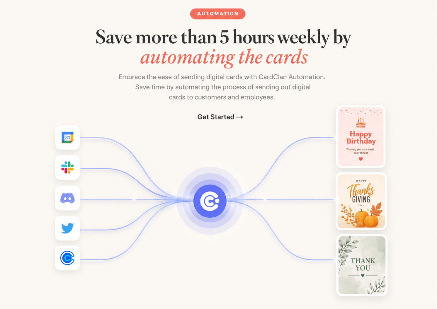 Save more than 5 hours weekly by automating the cards