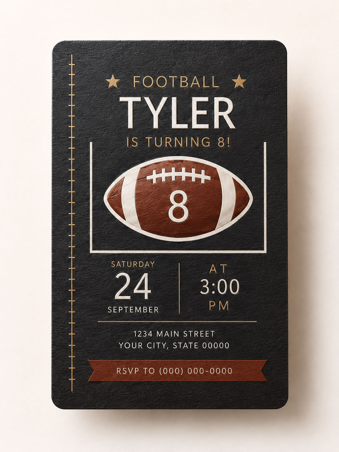 Football invitation card